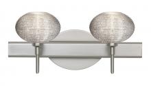 Besa Lighting 2SW-5612GL-SN - Besa Wall Lasso Satin Nickel Glitter 2x40W G9