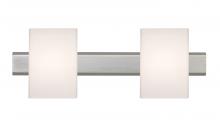 Besa Lighting 2SW-TITO07-SN - Besa, Tito Vanity, Opal Matte, Satin Nickel Finish, 2x40W Halogen