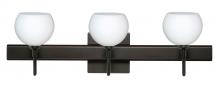 Besa Lighting 3SW-565807-LED-BR-SQ - Besa Wall With SQ Canopy Palla 5 Bronze Opal Matte 3x5W LED