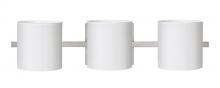 Besa Lighting 3WS-718006-SN - Besa Wall Pogo Satin Nickel Opal Glossy 3x60W G9