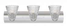 Besa Lighting 3WZ-NICO5CL-SN - Nico 5 Vanity, Clear Stone, Satin Nickel Finish, 3x60W Medium Base