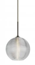 Besa Lighting J-461600-LED-BR - Besa Kristall 8 Pendant For Multiport Canopy Bronze Clear 1x9W LED