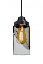 Besa Lighting J-BLINKSM-EDIL-BK - Besa, Blink Cord Pendant For Multiport Canopy, Trans. Smoke/Clear, Black Finish, 1x4W