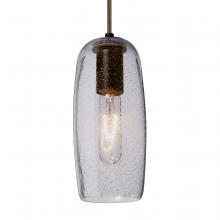 Besa Lighting J-PINOT9CL-BR - Besa, Pinot 9 Cord Pendant for Mulitport Canopy, Clear Bubble, Bronze FInish 1x60W In