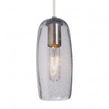 Besa Lighting J-PINOT9CL-SN-L - Besa, Pinot 9 Cord Pendant for Mulitport Canopy, Clear Bubble, Satin Nickel FInish 1x