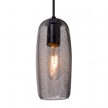 Besa Lighting J-PINOT9SM-BK-L - Besa, Pinot 9 Cord Pendant for Mulitport Canopy, Smoke Bubble, Black FInish 1x60W Inc