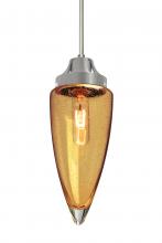 Besa Lighting J-SULUAM-SN - Besa, Sulu Cord Pendant For Multiport Canopy, Amber Bubble, Satin Nickel Finish, 1x60