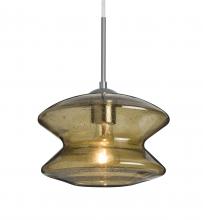 Besa Lighting J-ZENLT-SN - Besa, Zen Cord Pendant For Multiport Canopy, Latte Bubble, Satin Nickel Finish, 1x60W