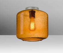 Besa Lighting NILES10AMC-EDIL-SN - Besa Niles 10 Ceiling, Amber Bubble, Satin Nickel Finish, 1x4W LED Filament