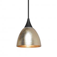 Besa Lighting RXP-1758GF-BK - Besa Divi Pendant, Gold Foil, Black Finish, 1x50W MAX GY6.35 Base