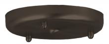 Besa Lighting T33X-BR - Besa 3-Light Round 120V Multiport Canopy, Bronze