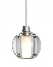 Besa Lighting X-BOCA5CL-SN - Besa, Boca 5 Cord Pendant For Multiport Canopies, Clear, Satin Nickel Finish, 1x35W H