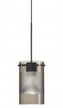 Besa Lighting XP-6524ES-LED-BR - Besa Pendant Scope Bronze Smoke/Frost 1x5W LED