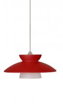  1XP-271831-SN - Besa Pendant Trilo 7 Satin Nickel Red Matte 1x50W Halogen