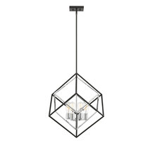 Savoy House 7-2241-4-67 - Dexter 4-Light Pendant in Matte Black with Polished Chrome Accents