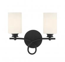 Savoy House 8-530-2-BK - Woodbury 2-Light Bathroom Vanity Light in Black