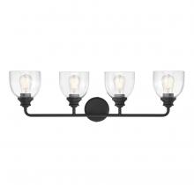 Savoy House 8-7205-4-BK - Vale 4-Light Bathroom Vanity Light in Black