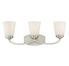 Savoy House 8-9070-3-SN - Jordan 3-Light Bathroom Vanity Light in Satin Nickel