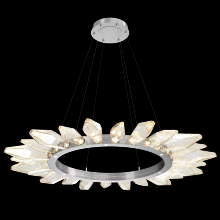 Hammerton CHB0050-56-SN-CA-CA1-L1 - Rock Crystal Radial Ring - 56-Satin Nickel