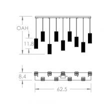 Hammerton PLB0020-09-BS-0-C01-E2 - Downtown Mesh Linear Multi-Port - 09