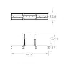 Hammerton PLB0026-0D-BS-BG-001-E2 - Urban Loft Trestle Linear - 67-Inch