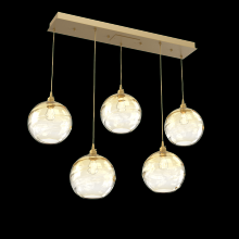 Hammerton PLB0047-05-GB-OA-C01-E2 - Terra Linear 5pc Multi-Pendant