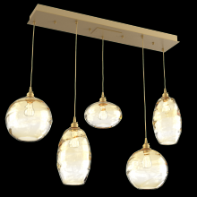 Hammerton PLB0048-05-GB-OA-C01-E2 - Misto Linear 5pc Multi-Pendant