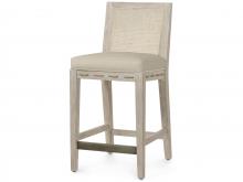 Palecek 7519-79+8250-52 - BRENTWOOD 24" COUNTER STOOL- Cream White Leather