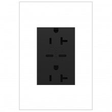 Legrand ARTRUSB20PD30G4 - adorne® 20A Tamper-Resistant Ultra-Fast Plus Power Delivery USB Type-C/C Outlet, Plus-Size, Graphite