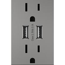 Legrand ARTRUSB153M4 - adorne® Dual-USB Outlet , Magnesium