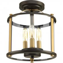 Progress P550011-020 - Squire Collection Three-Light Semi-Flush Convertible