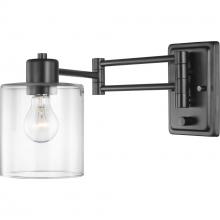 Progress P710086-031 - Milner Collection Black Swing Arm Wall Light