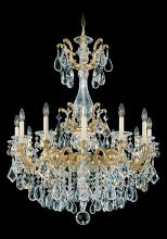 Schonbek 1870 5011-76 - La Scala 12 Light 120V Chandelier in Heirloom Bronze with Heritage Handcut Crystal