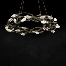 Schonbek 1870 S2434-32OH - Secret Garden 35in LED 3500K 120V-277V Pendant in French Lace with Optic Haze Quartz