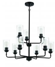 Craftmade 56029-FB - Stowe 9 Light Chandelier in Flat Black