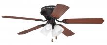 Craftmade BRC52ORB5C - 52" Brilliante 4 Light in Oil-Rubbed Bronze w/ Mahogany/Cherry Blades