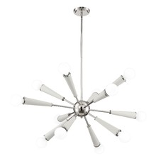 Crystorama 3812-PN - Zodiac 12 Light Polished Nickel Chandelier