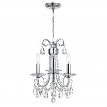 Crystorama 6823-CH-CL-SAQ - Othello 3 Light Spectra Crystal Polished Chrome Mini Chandelier