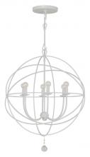 Crystorama 9226-WW - Solaris 6 Light White Sphere Chandelier I