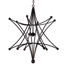 Crystorama 9236-EB - Astro 4 Light Bronze Star Chandelier