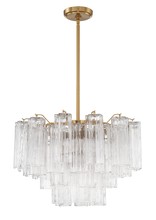 Crystorama ADD-308-AG-CL - Addis 9 Light Aged Brass Chandelier