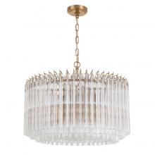 Crystorama LOF-5007-AG - Lofton 7 Light Aged Brass Chandelier