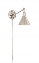 Crystorama MOR-8800-PN - Morgan 1 Light Polished Nickel Task Sconce