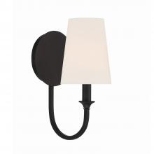 Crystorama PAY-921-BF - Payton 1 Light Black Forged Sconce