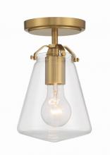 Crystorama VSS-7002-LG_CEILING - Voss 1 Light Luxe Gold Semi Flush Mount