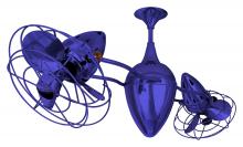 Matthews Fan Company AR-BLUE-MTL - Ar Ruthiane 360° dual headed rotational ceiling fan in Safira (Blue) finish with metal blades.