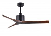 Matthews Fan Company MW-BK-WA-52 - Mollywood 6-speed contemporary ceiling fan in Matte Black finish with 52” solid walnut tone blad