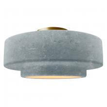 Justice Design Group CER-6365-CONC-BRSS - Large Tier Semi-Flush