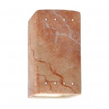 Justice Design Group CER-0920W-STOA - Small Rectangle w/ Perfs - Closed Top (Outdoor)