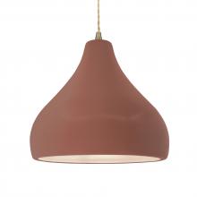 Justice Design Group CER-6565-CLAY-ABRS-BEIG-TWST - Large Droplet 1-Light Pendant